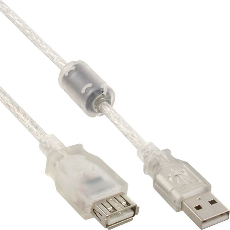Accesoriu pentru imprimanta inline Ferrytowy USB A/A, 1m, Przezroczysty (34610Q)