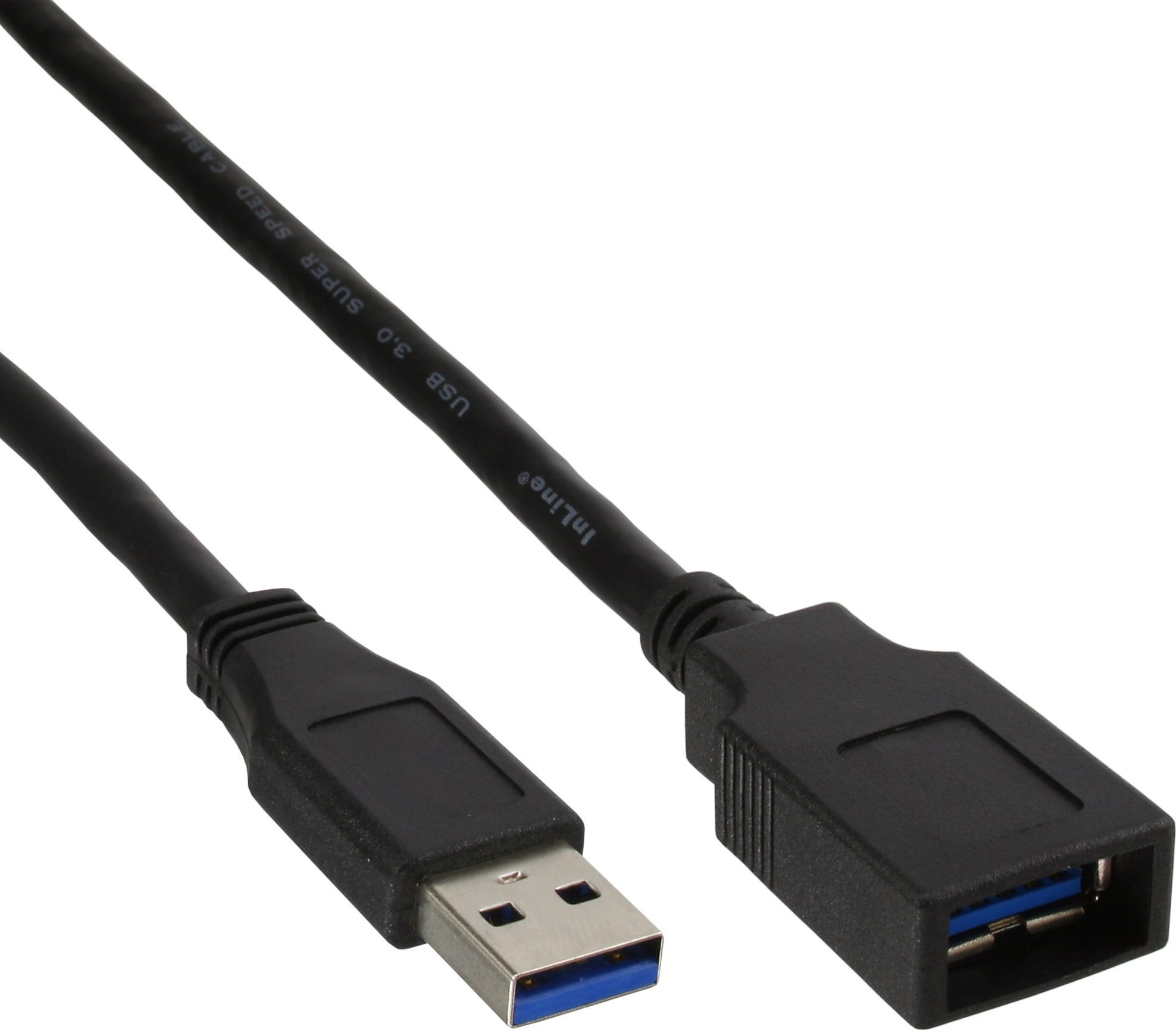 USB InLine USB-A - Cablu USB-A 2m negru (B-35620)