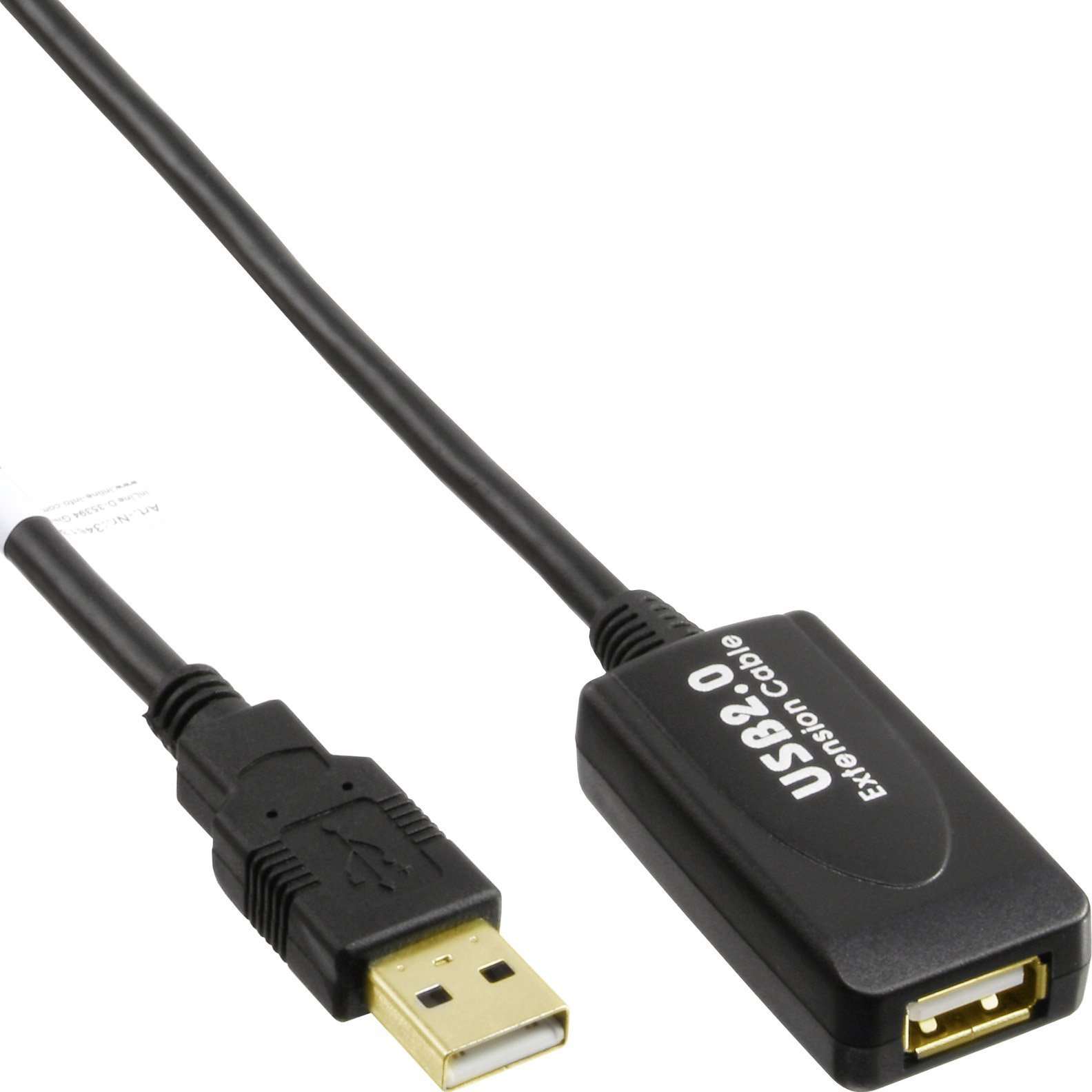 Cablu USB InLine USB-A - USB-A 7,5 m Negru (34607I)