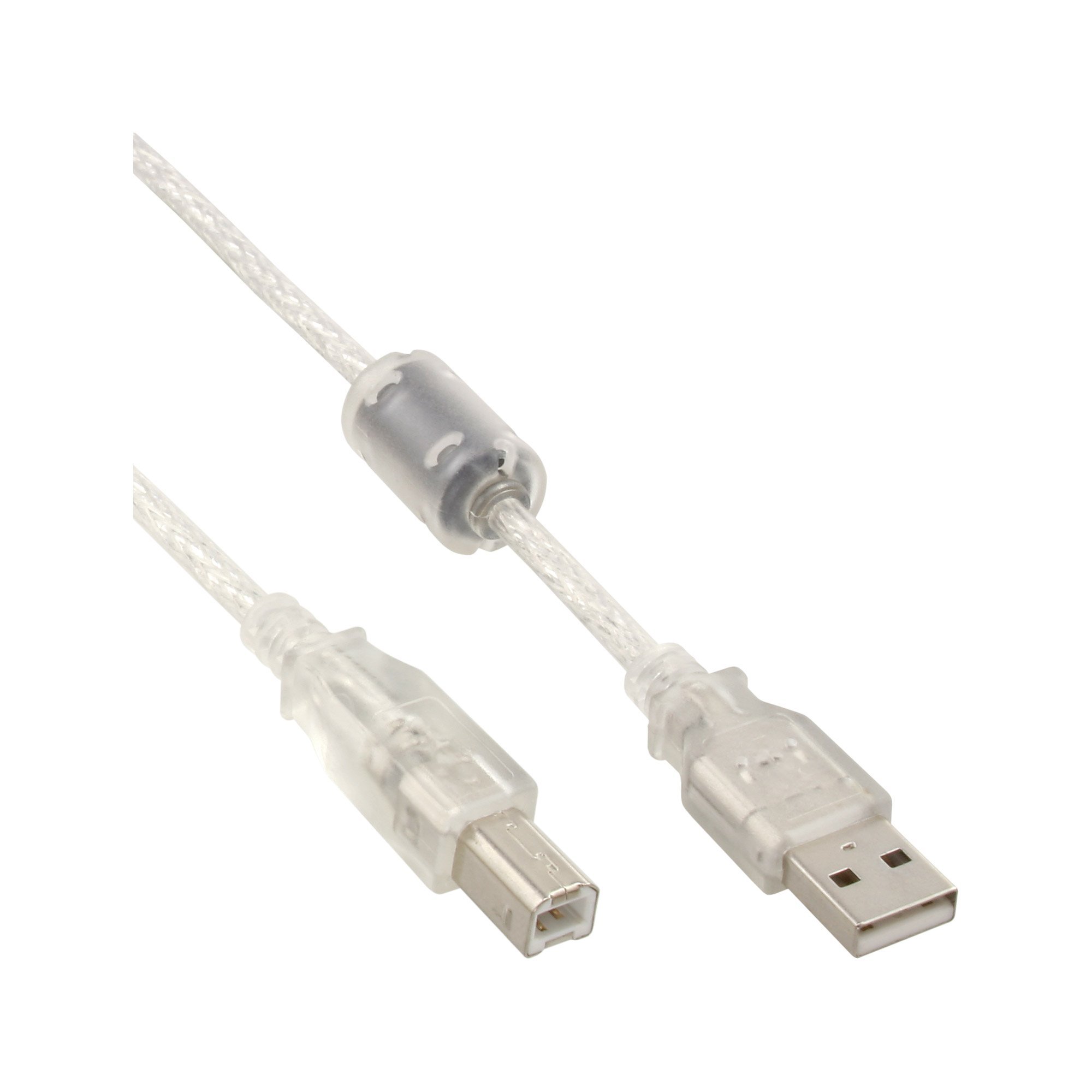 USB InLine Cablu USB-A - USB-B 7m alb (34557)