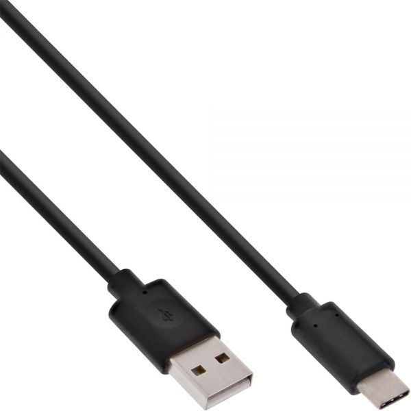 USB InLine Cablu USB-A - USB-C 1 m Negru (35731)