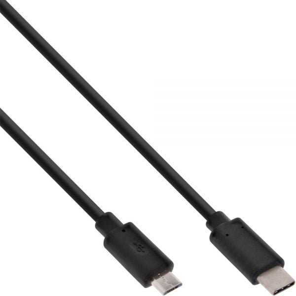 Accesoriu pentru imprimanta inline USB C -> Micro USB (M/M) negru 1m (35741)