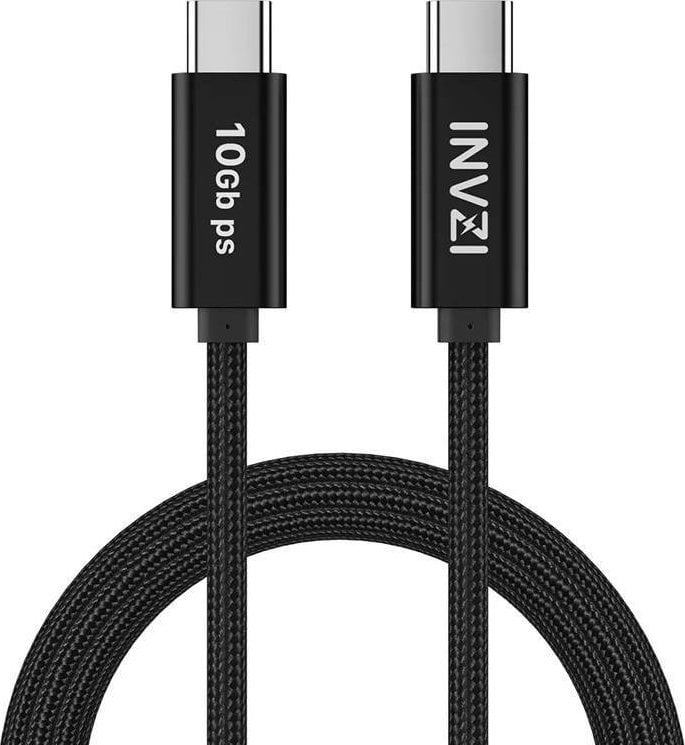 Cablu USB INVZI Cablu USB-C / USB 3.2 Gen2 100W 10Gbps, 2m (negru)
