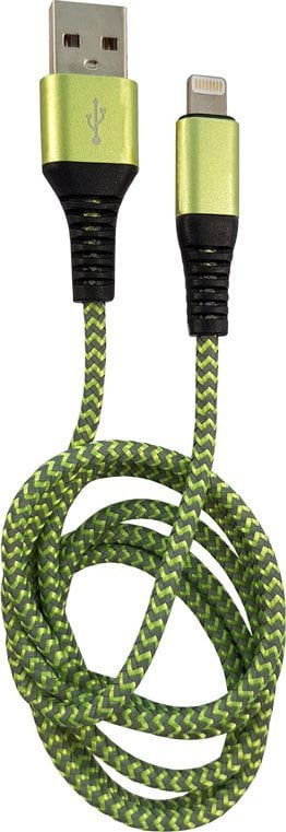 LC-Power USB-A - Cablu USB Lightning 1 m verde-gri (31331G)