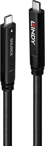 Cablu USB Lindy Lindy 10m Cablu hibrid USB 3.2 Gen 1 și DP 1.4 Tip C