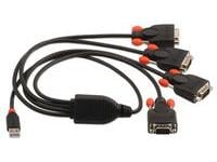 Accesoriu pentru imprimanta lindy USB RS232 Konverter Basic 4 Port Kabel 1x USB A an 4x D9F - 42690