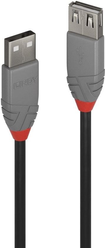 Accesoriu pentru imprimanta lindy USB A 2.0 - USB A 1m czarno-gri (36702)