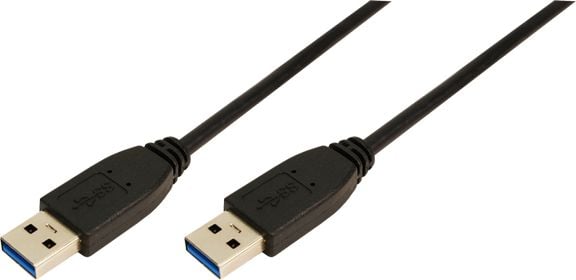 Cablu date , Logilink , USB 3.0 A tata / A tata , 2 m , negru