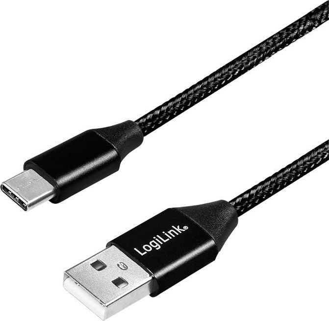 LogiLink USB-A - USB-C cablu USB 0,3 m negru (CU0139)