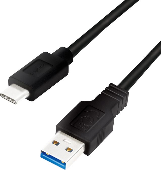 LogiLink USB-A - USB-C cablu USB 1 m negru (CU0168)