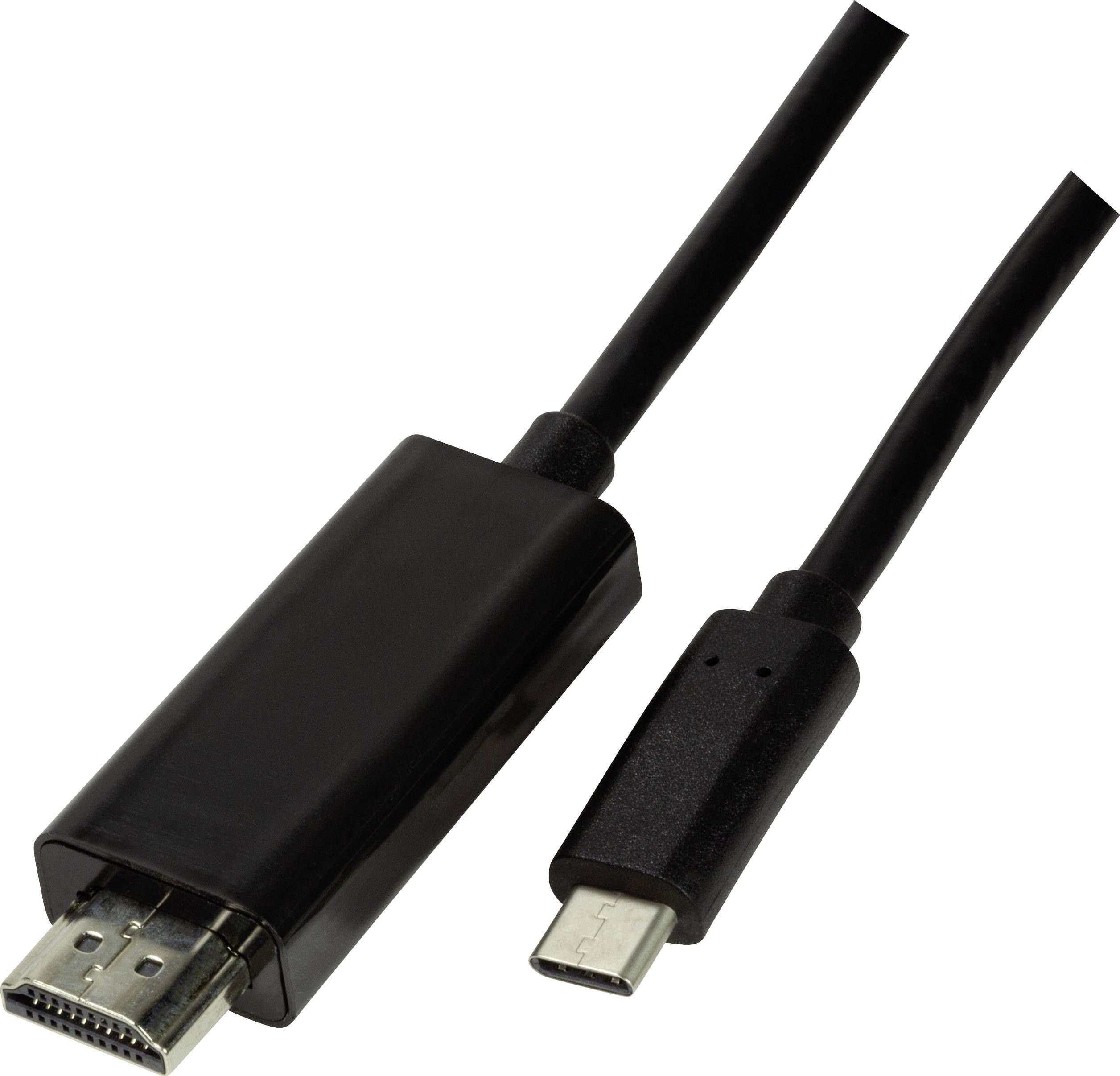 Cablu video Logilink UA0329, adaptor USB 3.1 Type-C tata la HDMI tata, 1.8m, Negru