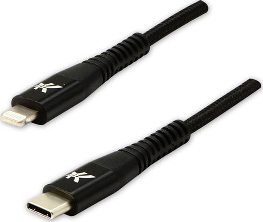 Cablu USB Logo USB-C - Lightning 2 m Negru