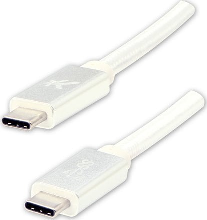 Cablu USB Logo USB-C - USB-C 1 m Alb