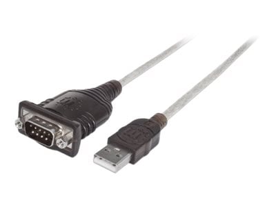 Cablu USB Manhattan USB-A - RS-232 0,45 m transparent (151856)