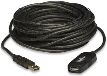 Cablu manhattan Extensie USB 2.0 A-A 20m activ M / Z, negru (150958)