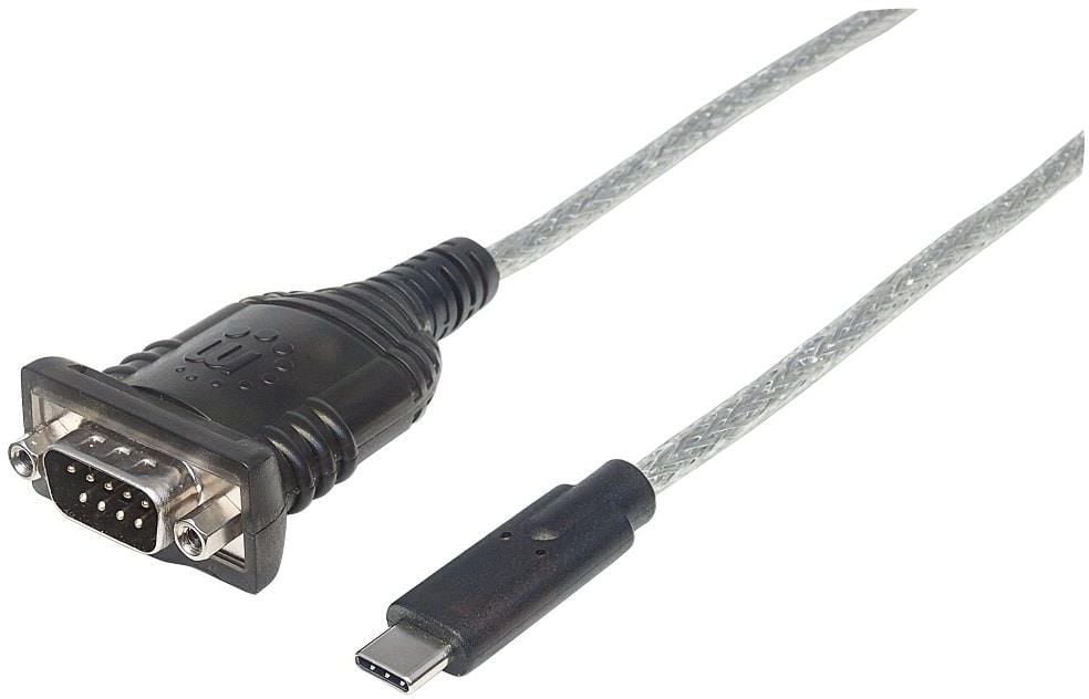 Kabel USB Manhattan USB-C - RS-232 0.45 m Przezroczysty (151283)