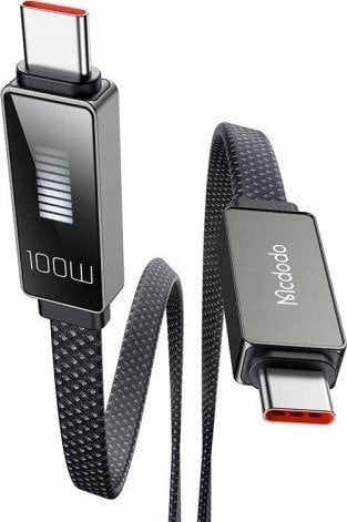 Kabel USB Mcdodo Kabel Mcdodo CA-4470 USB-C do USB-C z wyświetlaczem 100W 1.2m (czarny)