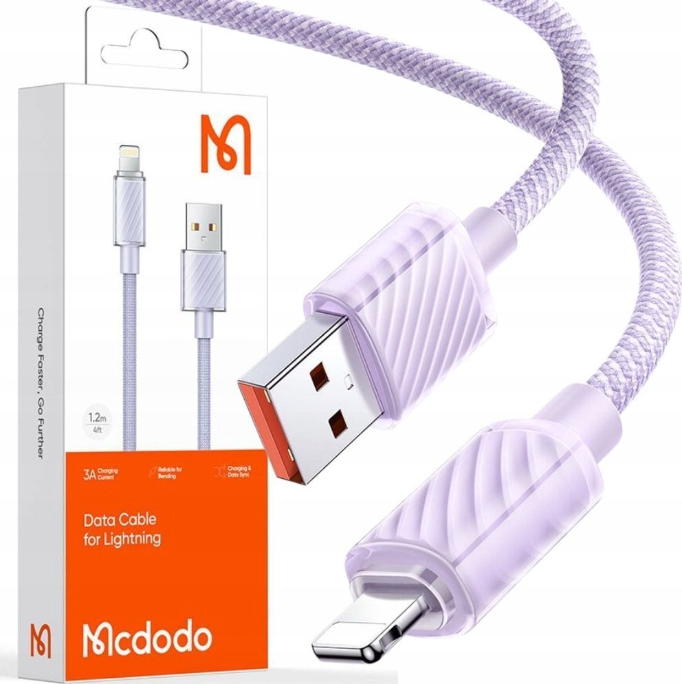 Kabel USB Mcdodo USB-A - Lightning 1.2 m Fioletowy