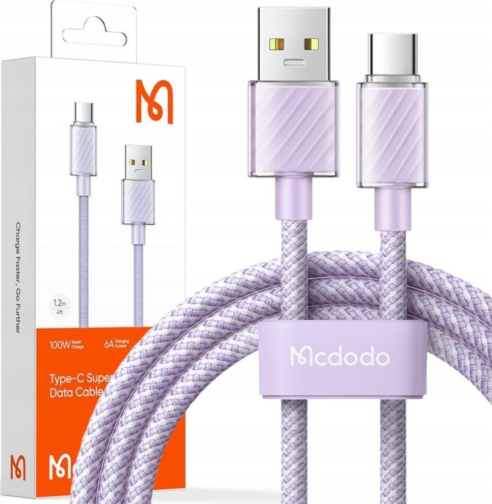 Kabel USB Mcdodo USB-C - USB-C 1.2 m Fioletowy (CA-3652)