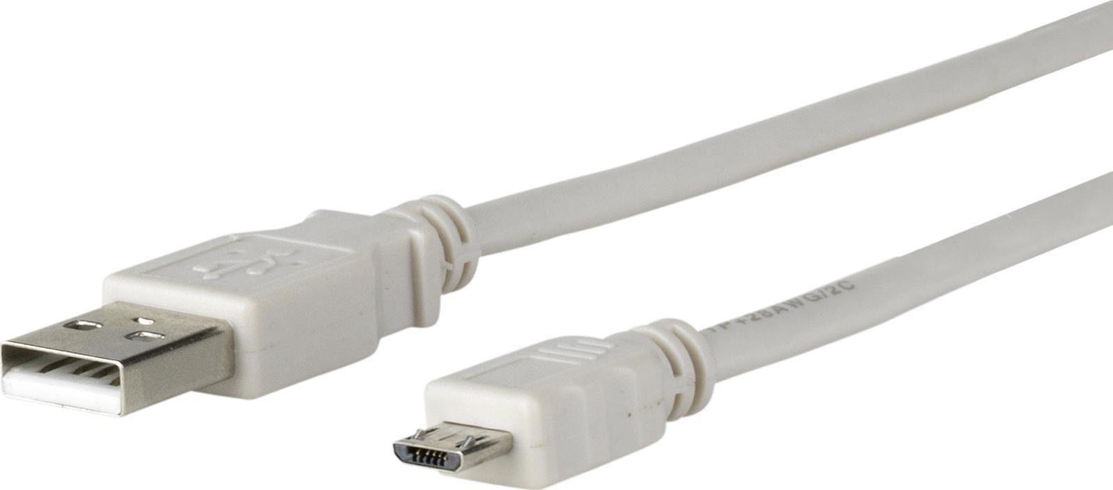 Cablu USB MicroConnect microUSB - USB-A 5 m Gri (USBABMICRO5G)