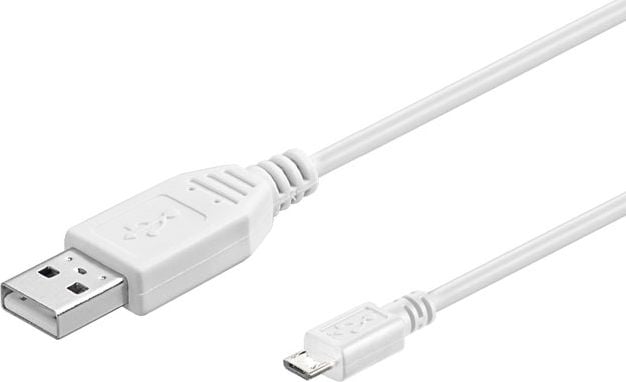 USB MicroConnect USB-A - cablu microUSB 1 m Alb (USBABMICRO1W)