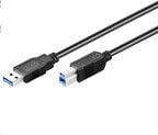 USB MicroConnect USB-A - Cablu USB-B 1m negru (USB3.0AB1B)