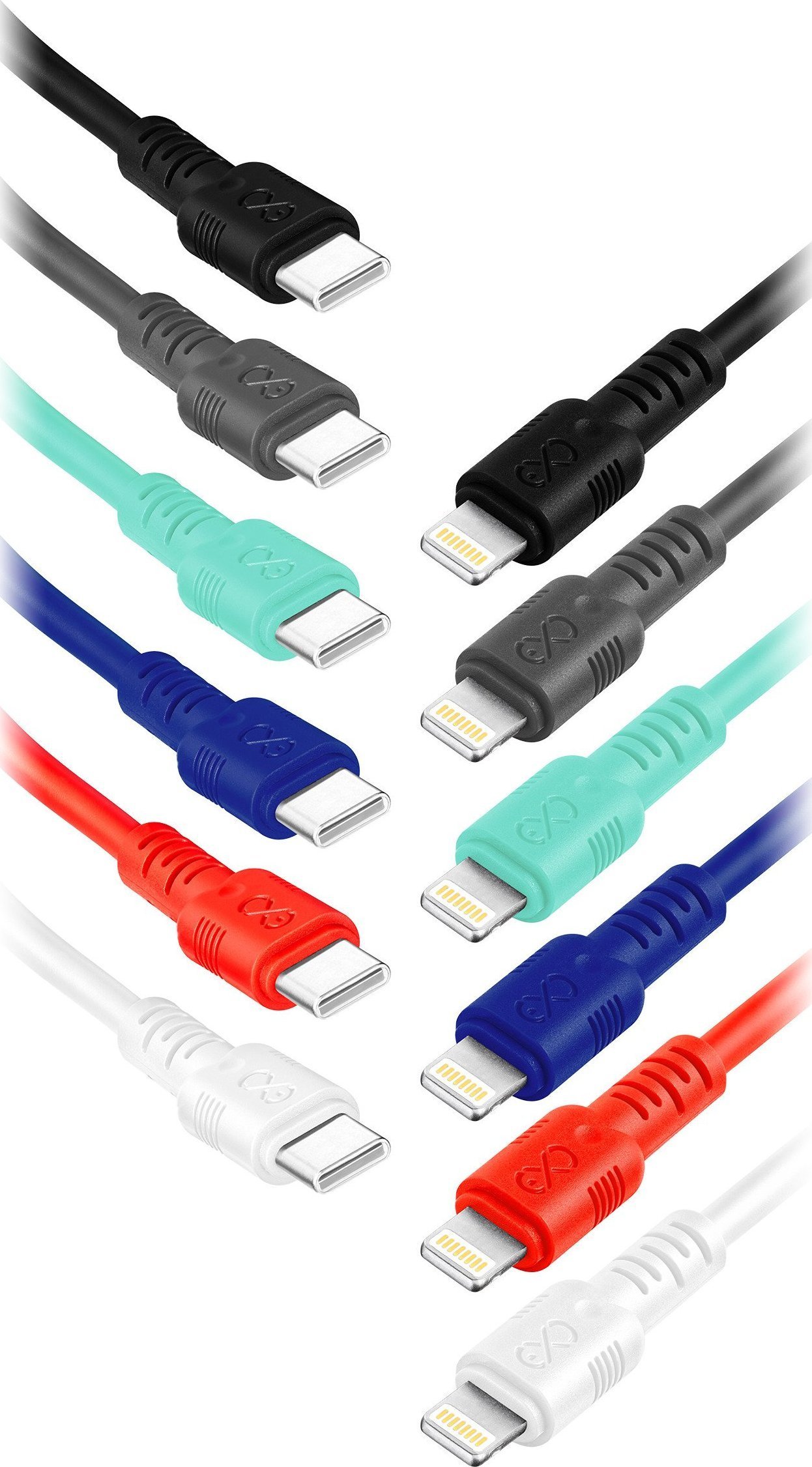 Cablu USB Cablu USB-C Orno EXC Mobile - Lightning WHIPPY, 2M, 3A, încărcare rapidă, mix de culori