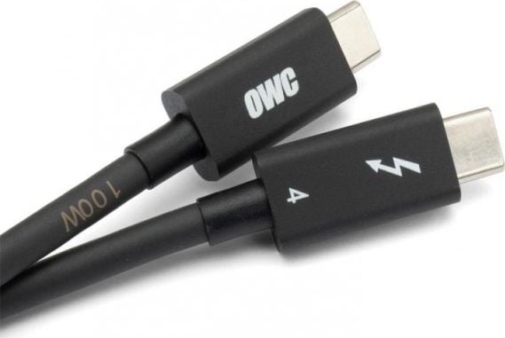 Cablu USB OWC USB-C - USB-C 2 m Negru (OW-CBLTB4C2.0M)
