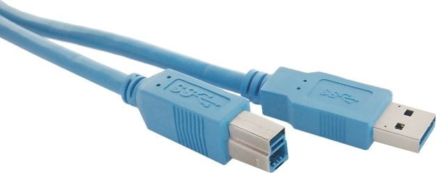 Cablu USB Qoltec USB-A - USB-B 3 m Albastru (5901878523101)