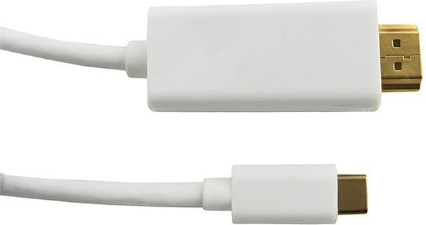 Kabel USB Qoltec USB-C - HDMI 2 m Biały (50415)