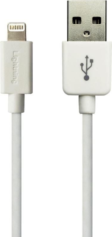 Cablu da date , Sandberg , USB&gt;Lightning , 1m , alb