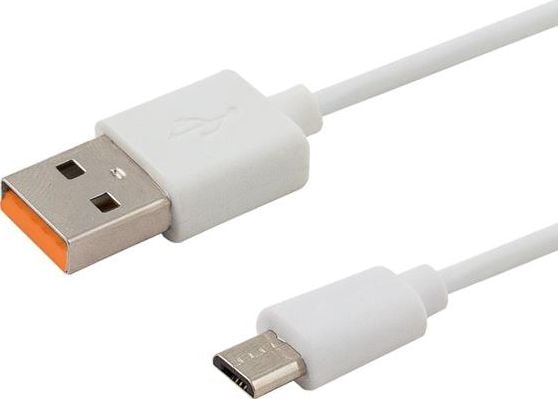 Cablu transfer date si incarcare, Savio, CL-127, USB 2.0 la Micro USB-B 2.0, 5A, 1m, Alb