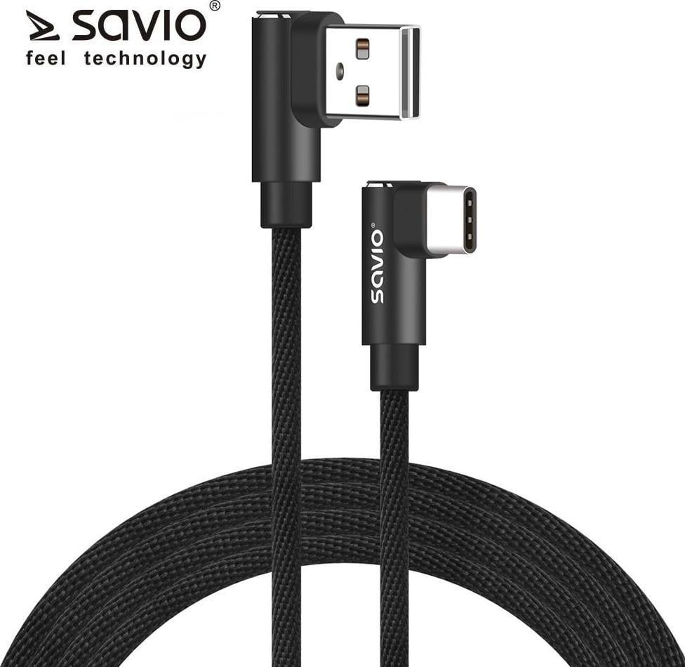 Savio USB-A - USB-C cablu USB 1 m negru (1_815991)