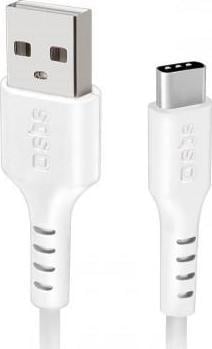 Kabel USB SBS Mobile USB-A - USB-C 1.5 m Biały (JAB-7488964)