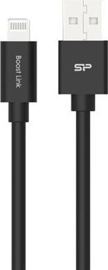 Silicon Power USB to Lightning Cable Μαύρο 1m (SP1M0ASYLK15AL1K)