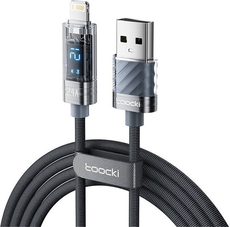 Kabel USB Toocki Kabel USB do Lightning Toocki, 1m, 12W (szary)
