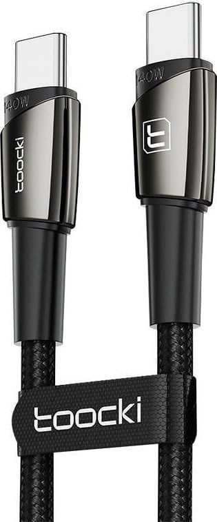 Kabel USB Toocki Kabel USB-C do USB-C Toocki, 1m, 140W (czarny)