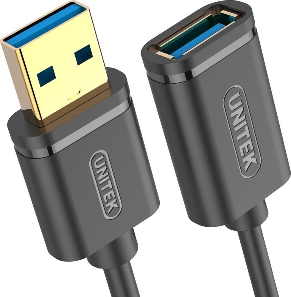 Cablu extensie USB 3.0 la USB 3.1 gen 1 Unitek, Negru, 3 m