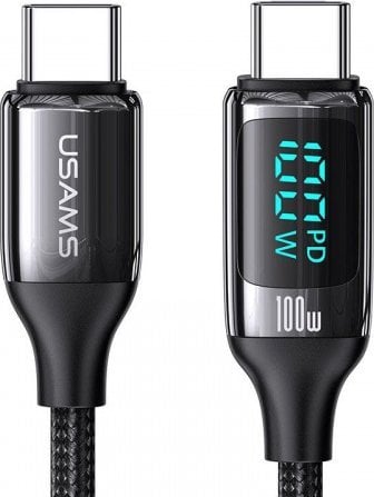 Cablu USB-C - USB-C Usams 2m negru (USA813)