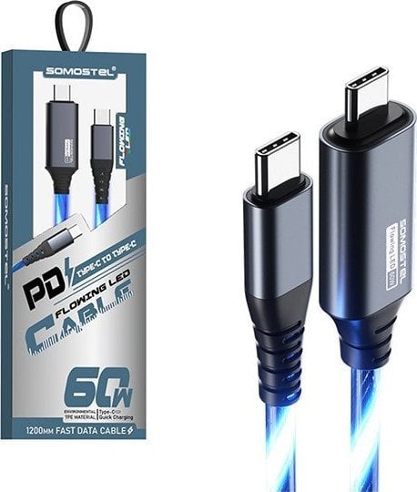 Kabel USB Vega USB-C - USB-C 1 m Niebieski (31184)