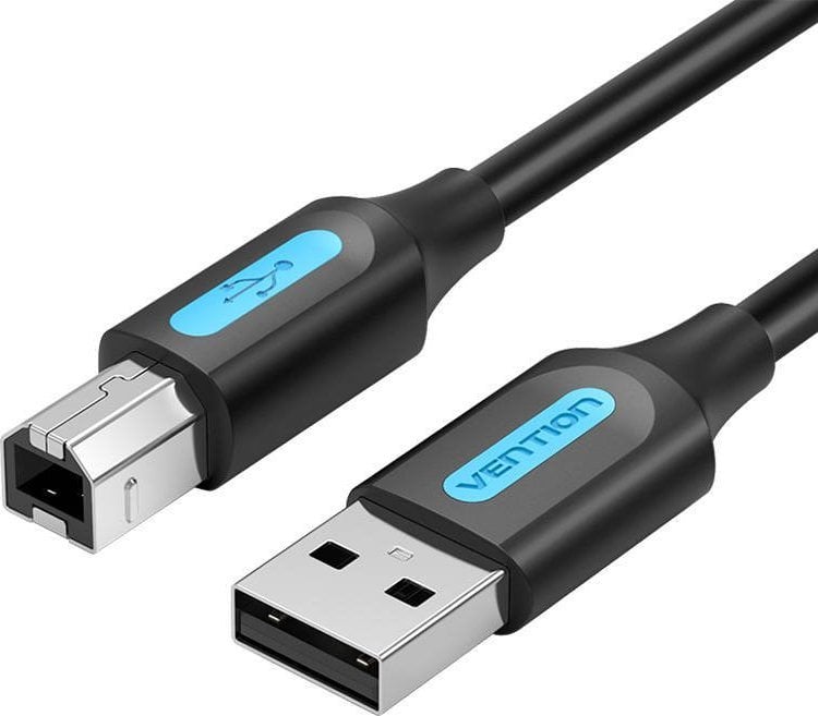 Kabel USB Vention Kabel USB 2.0 A do B Vention COQBD 0.5m (czarny)