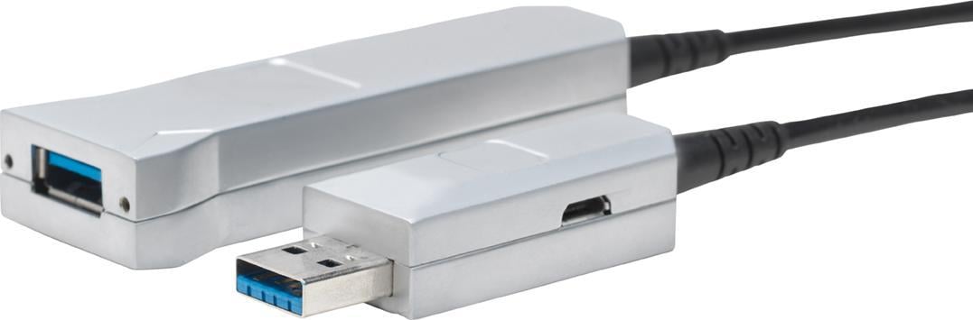 Cablu USB VivoLink USB-A - USB-A 20m alb-negru (PROUSB3AAF20)
