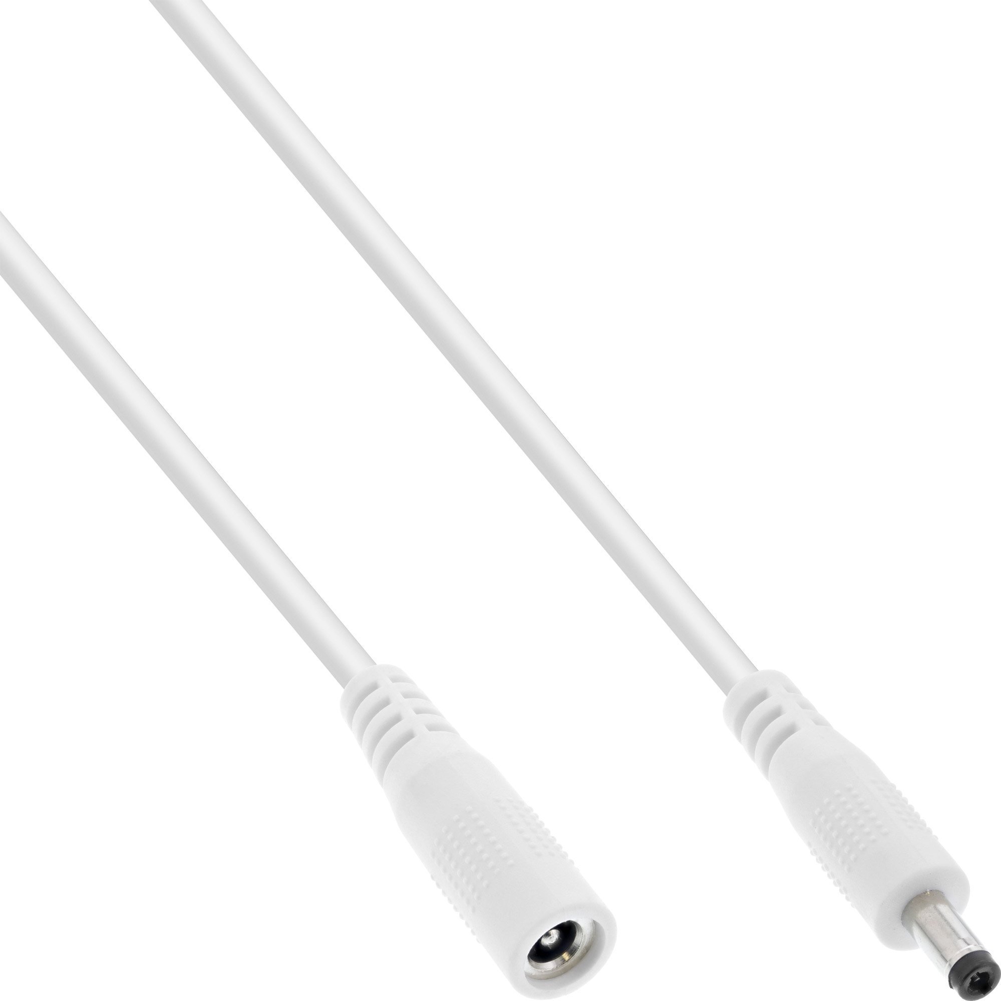 Cablu prelungitor InLine InLine® DC, mufă DC tată/femă 4,0x1,7 mm, AWG 18, alb, 1 m