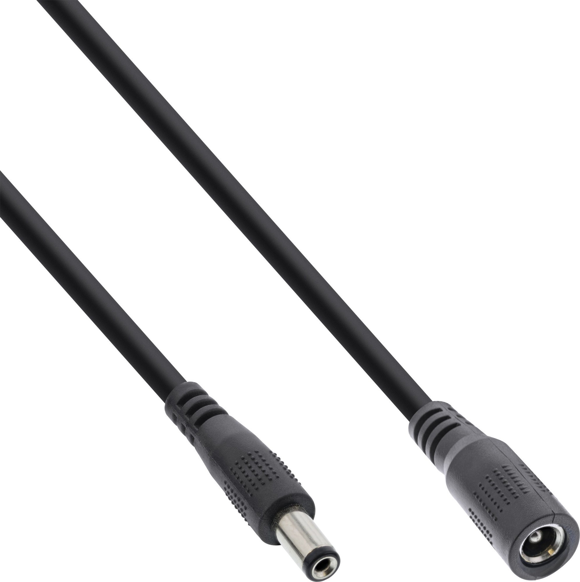 Cablu prelungitor InLine InLine® DC, mufă DC tată/femă 5,5x2,5 mm, AWG 18, negru, 5 m