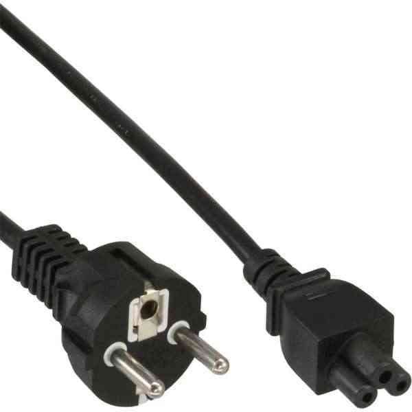 Tipul germană F - `Mikey Mouse-ul` negru laptop Plug (16656D)