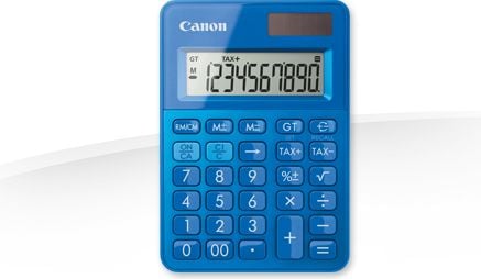 Calculatoare de birou - Office calculator Canon LS100KMBL 10 Digit, 19.00cm x 11.70cm x 2.50cm, Albastru