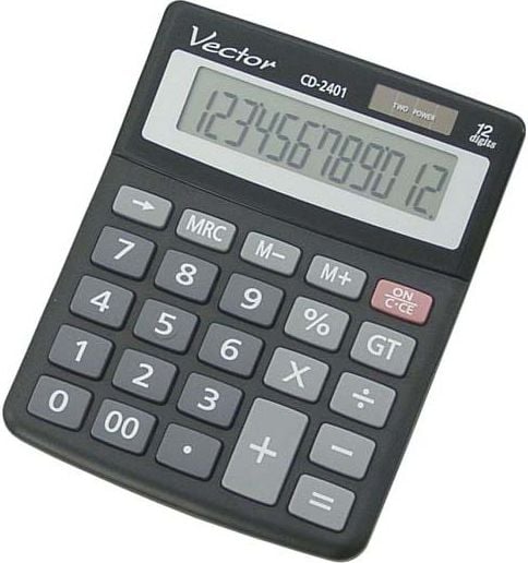 Calculatoare de birou - Calculator de birou CD-2401, Vector, 12 cifre, Negru