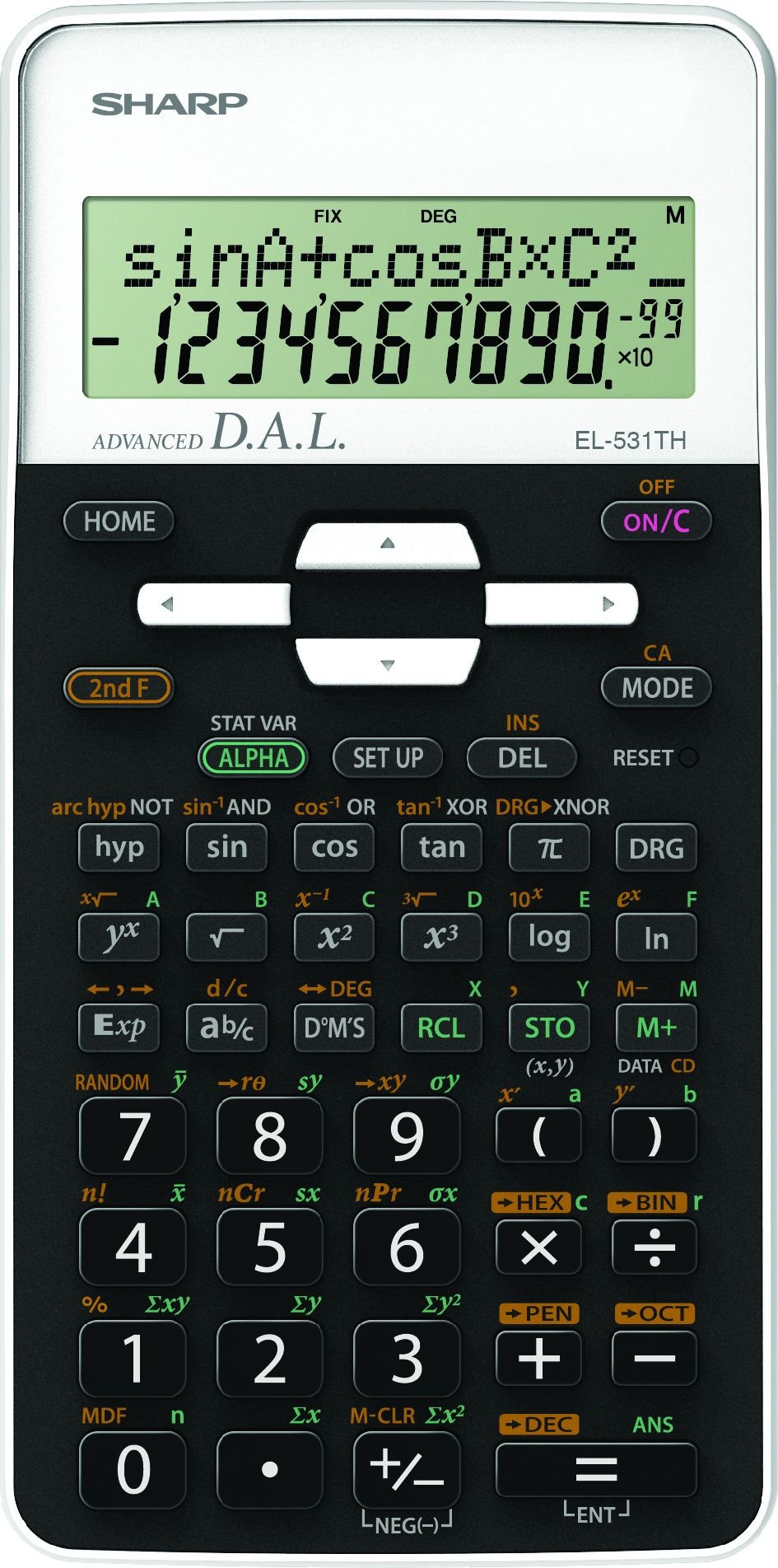 Calculator Sharp EL-W531TH alb (SH-ELW531THWH)