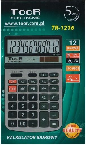 Calculator electronic Toor TR-1216 Calculator cu 12 cifre