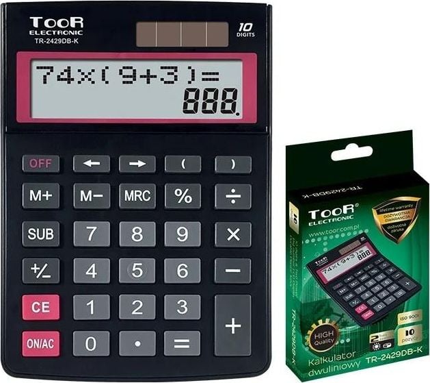 Calculator electronic Toor Calculator biliniar cu 10 cifre (TR-2429DB-K TOOR)